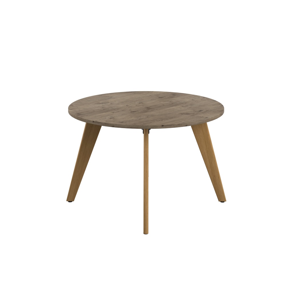 PLATEAU 1200 ROUND TABLE - GREY NEBRASKA OAK WITH OAK LEGS