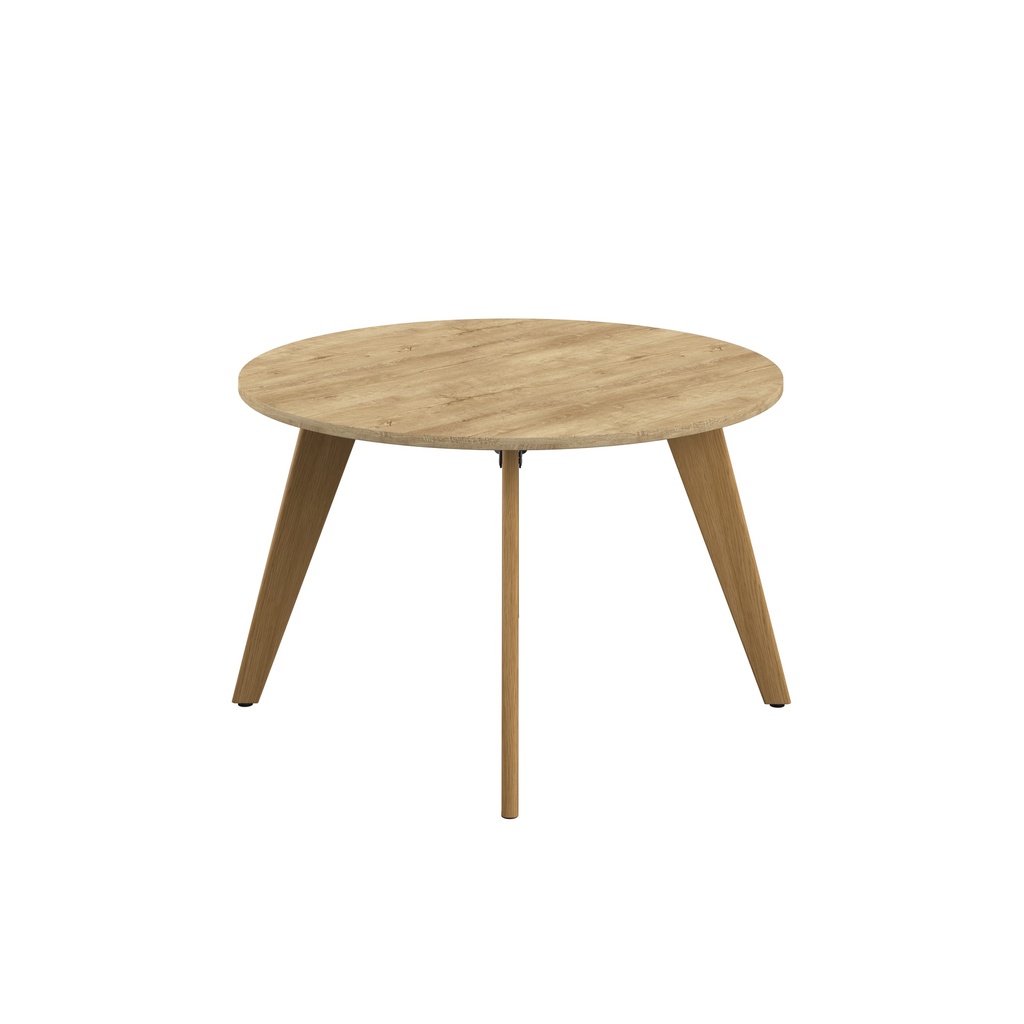 PLATEAU 1200 ROUND TABLE - NATURAL NEBRASKA OAK WITH OAK LEGS