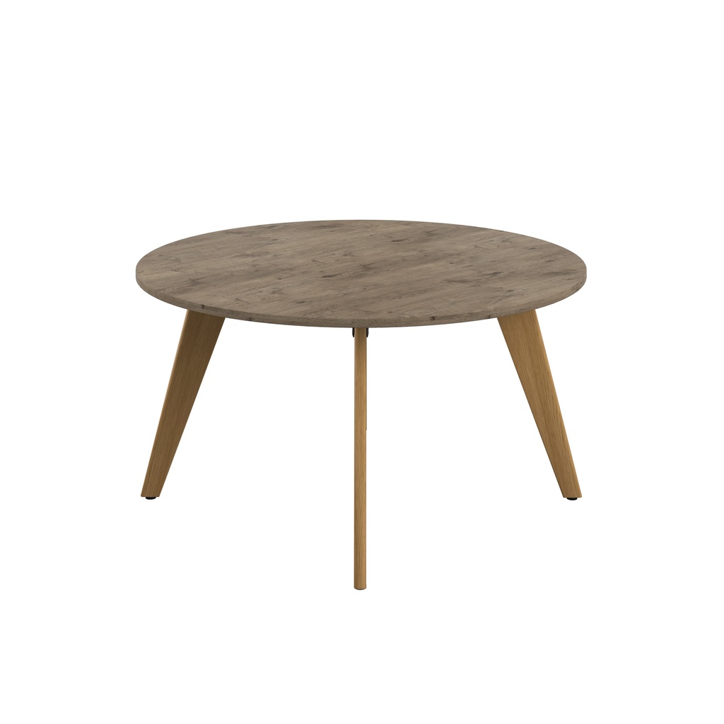 PLATEAU 1400 ROUND TABLE - GREY NEBRASKA OAK WITH OAK LEGS