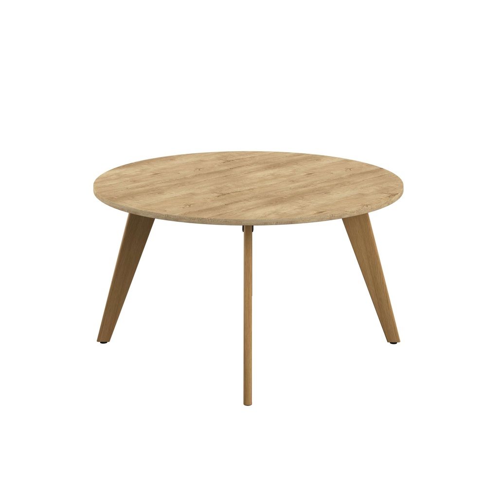 PLATEAU 1400 ROUND TABLE - NATURAL NEBRASKA OAK WITH OAK LEGS