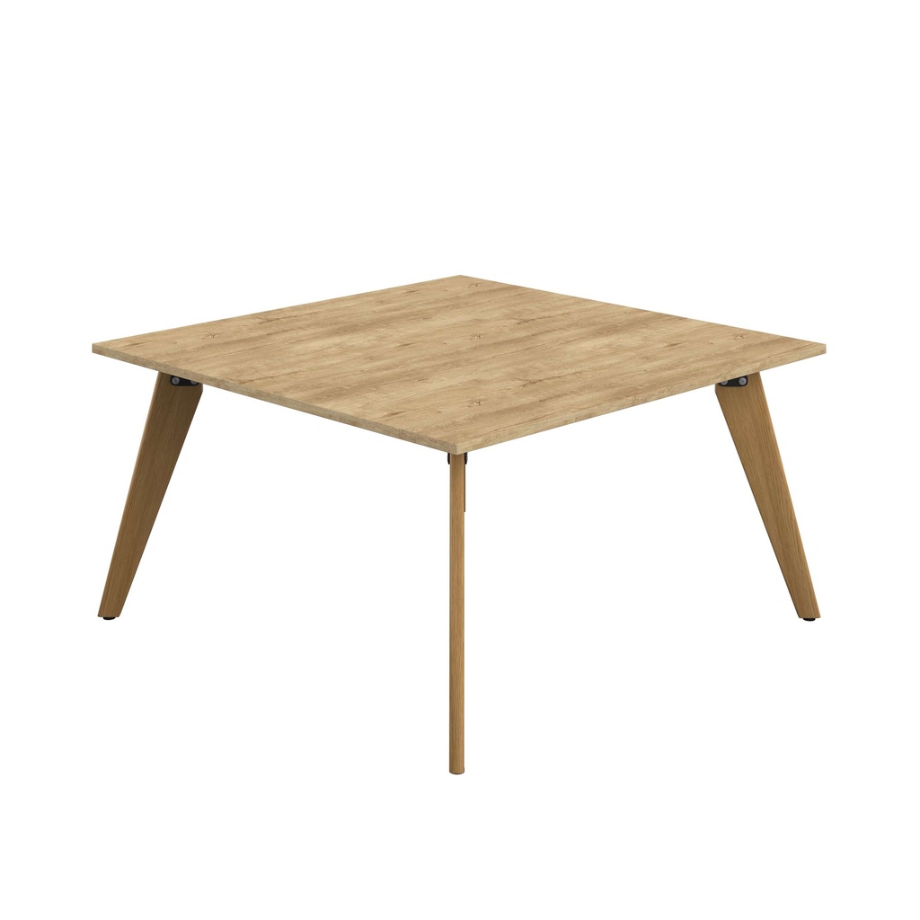 PLATEAU 1400 SQUARE TABLE - NATURAL NEBRASKA OAK WITH OAK LEGS