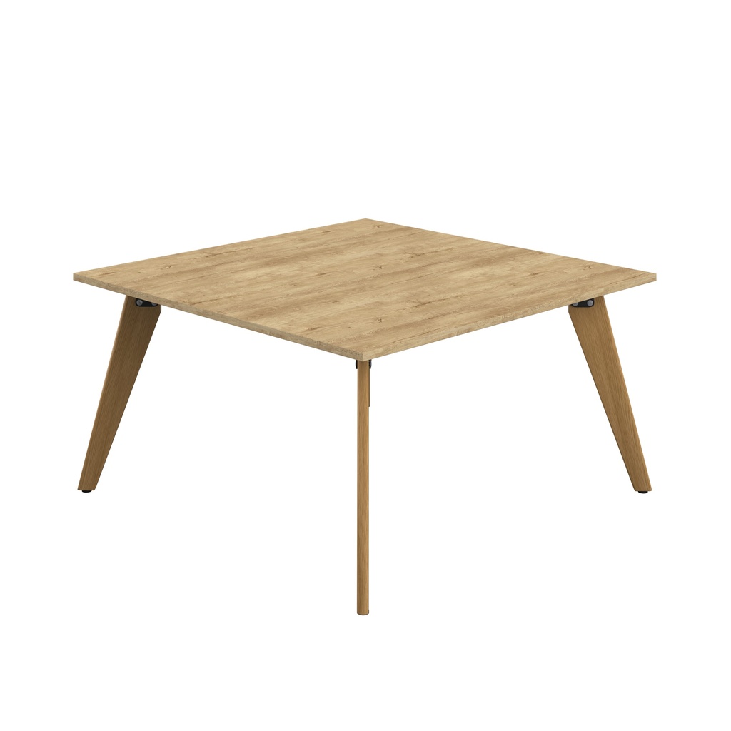 PLATEAU 1400 SQUARE TABLE - NATURAL NEBRASKA OAK WITH OAK LEGS