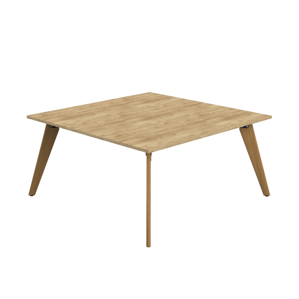 PLATEAU 1600 SQUARE TABLE - NATURAL NEBRASKA OAK WITH OAK LEGS