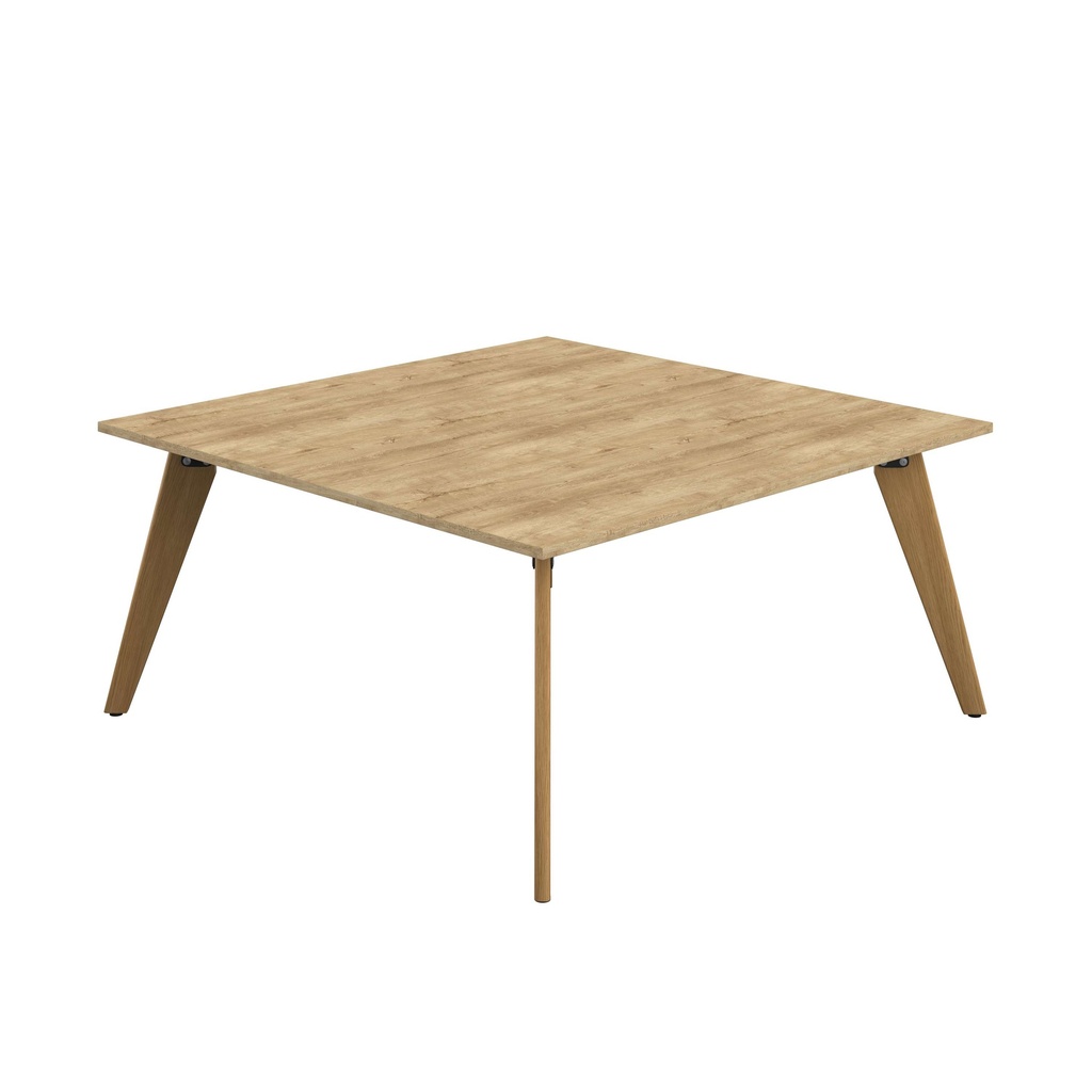 PLATEAU 1600 SQUARE TABLE - NATURAL NEBRASKA OAK WITH OAK LEGS