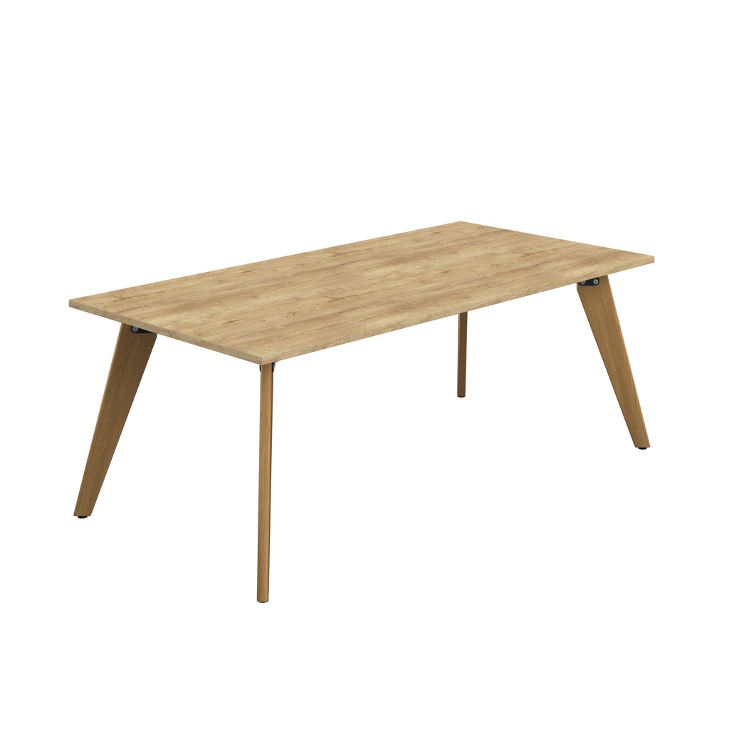 PLATEAU 2000 X 1000 RECTANGULAR TABLE - NATURAL NEBRASKA OAK WITH OAK LEGS