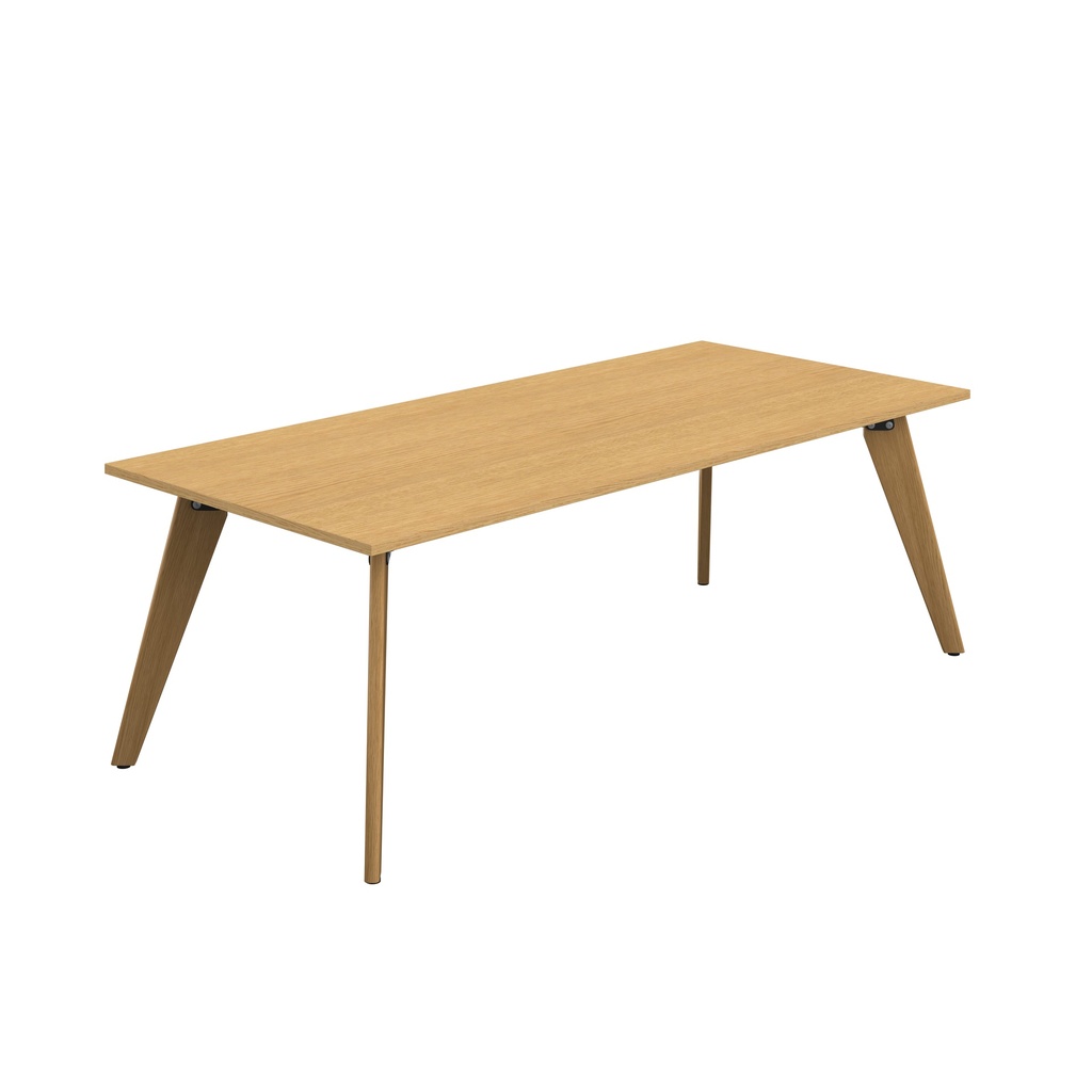 PLATEAU 2200 X 1000 RECTANGULAR TABLE - SORANO OAK WITH OAK LEGS