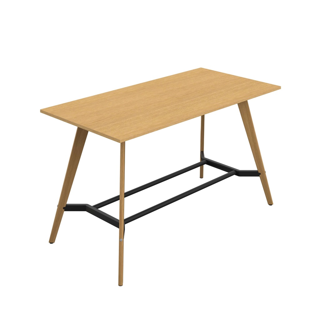 PLATEAU POSEUR 2000 X 1000 RECTANGULAR TABLE - SORANO OAK WITH OAK LEGS