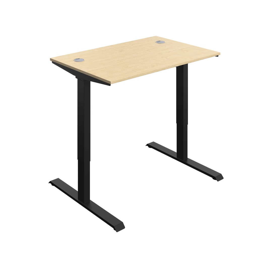 Economy Single Motor Sit Stand Desk (FSC) | 1200 X 800 | Maple/Black | 