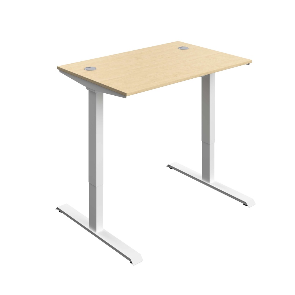 Economy Single Motor Sit Stand Desk (FSC) | 1200 X 800 | Maple/White | 