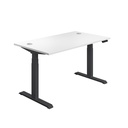 Economy Sit Stand Desk 1400 X 800 White-Black (FSC)
