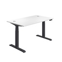 Economy Sit Stand Desk 1600 X 800 White-Black (FSC)