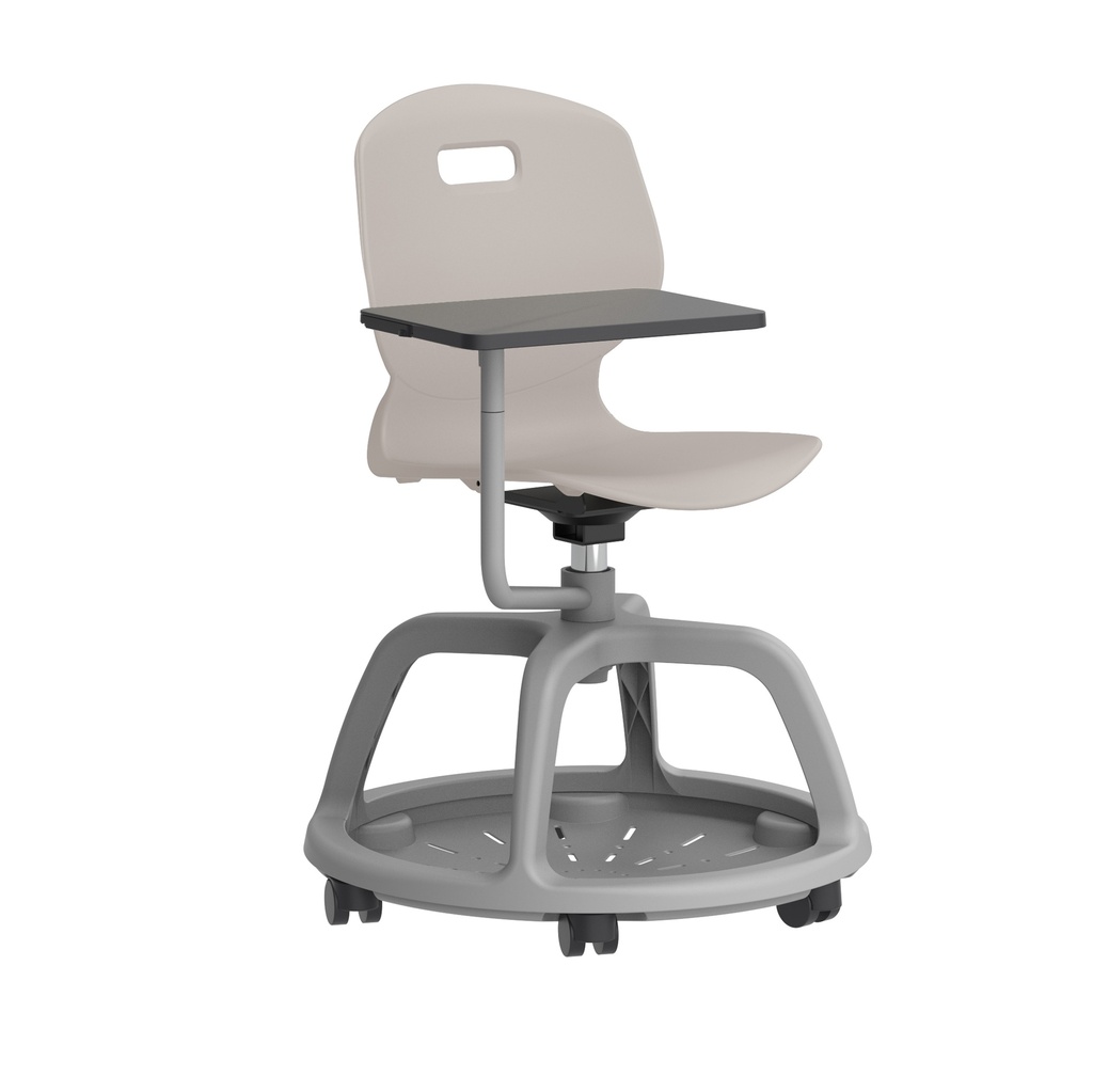 Arc Community Swivel With Arm Tablet Grey