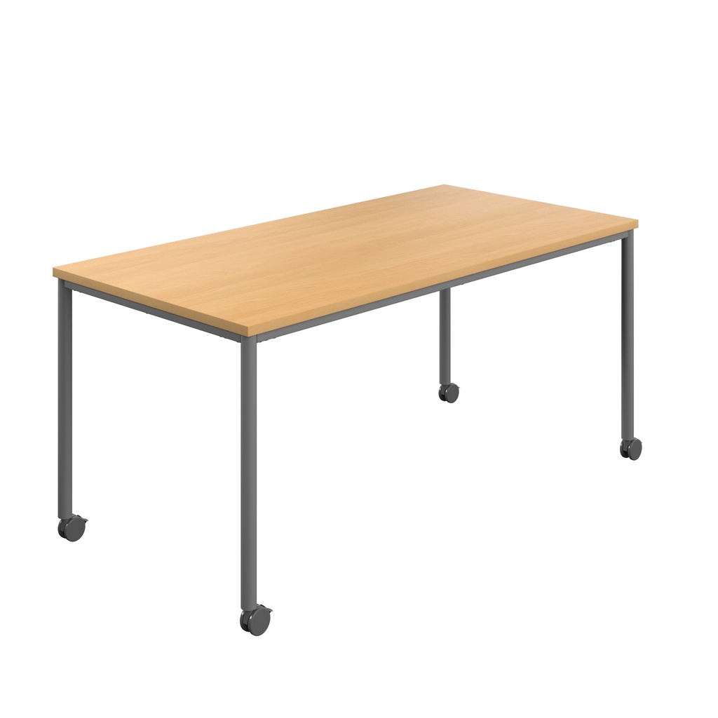 Titan Mobile Rectangular Table (FSC) | 1400 X 800 | Anthracite/Ellmau Beech