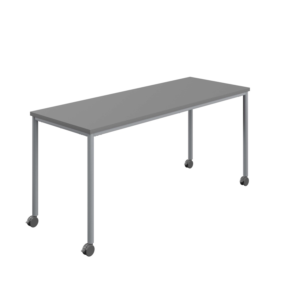 Titan Mobile Rectangular Table (FSC) | 1200 X 800 | Silver/Anthracite