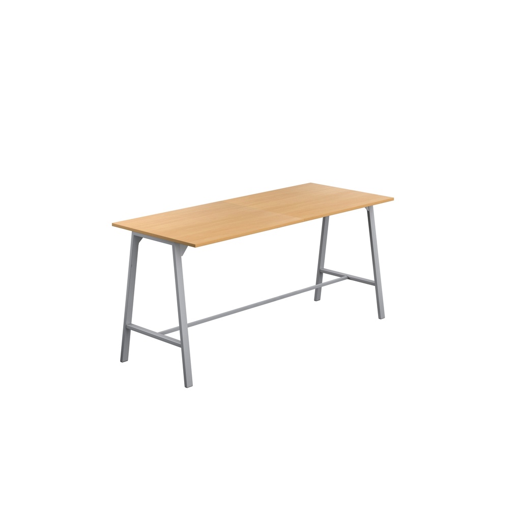Titan High Maker Rectangular Table (FSC) | 1200 X 1000 | Silver/Ellmau Beech