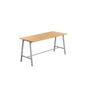 Titan High Maker Rectangular Table (FSC) | 1200 X 1000 | Silver/Ellmau Beech
