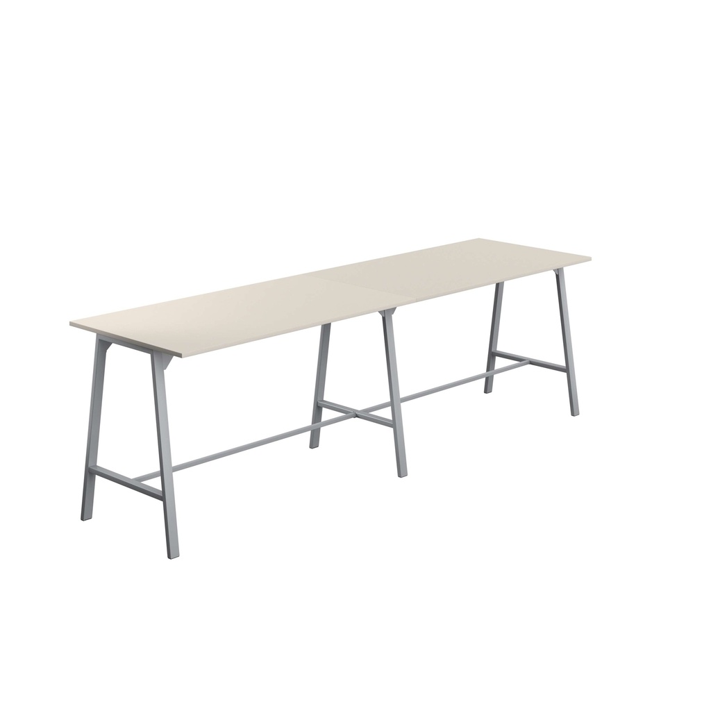 Titan High Maker Rectangular Table (FSC) | 1800 X 1000 | Silver/Grey