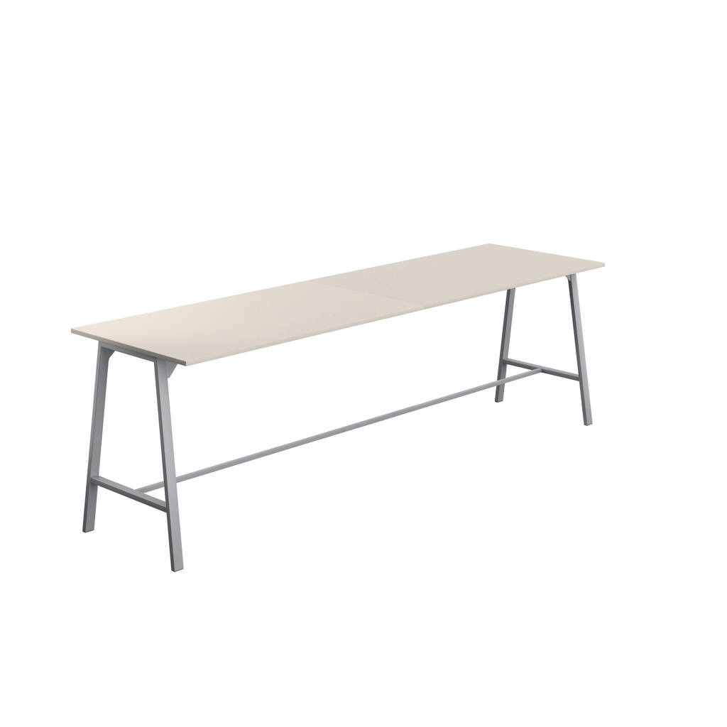 Titan High Maker Rectangular Table (FSC) | 1800 X 1000 | Silver/Grey