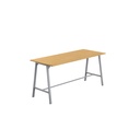 Titan High Maker Rectangular Table (FSC) | 1200 X 1000 | Silver/Sorano Oak