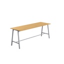 Titan High Maker Rectangular Table (FSC) | 1500 X 1000 | Silver/Sorano Oak