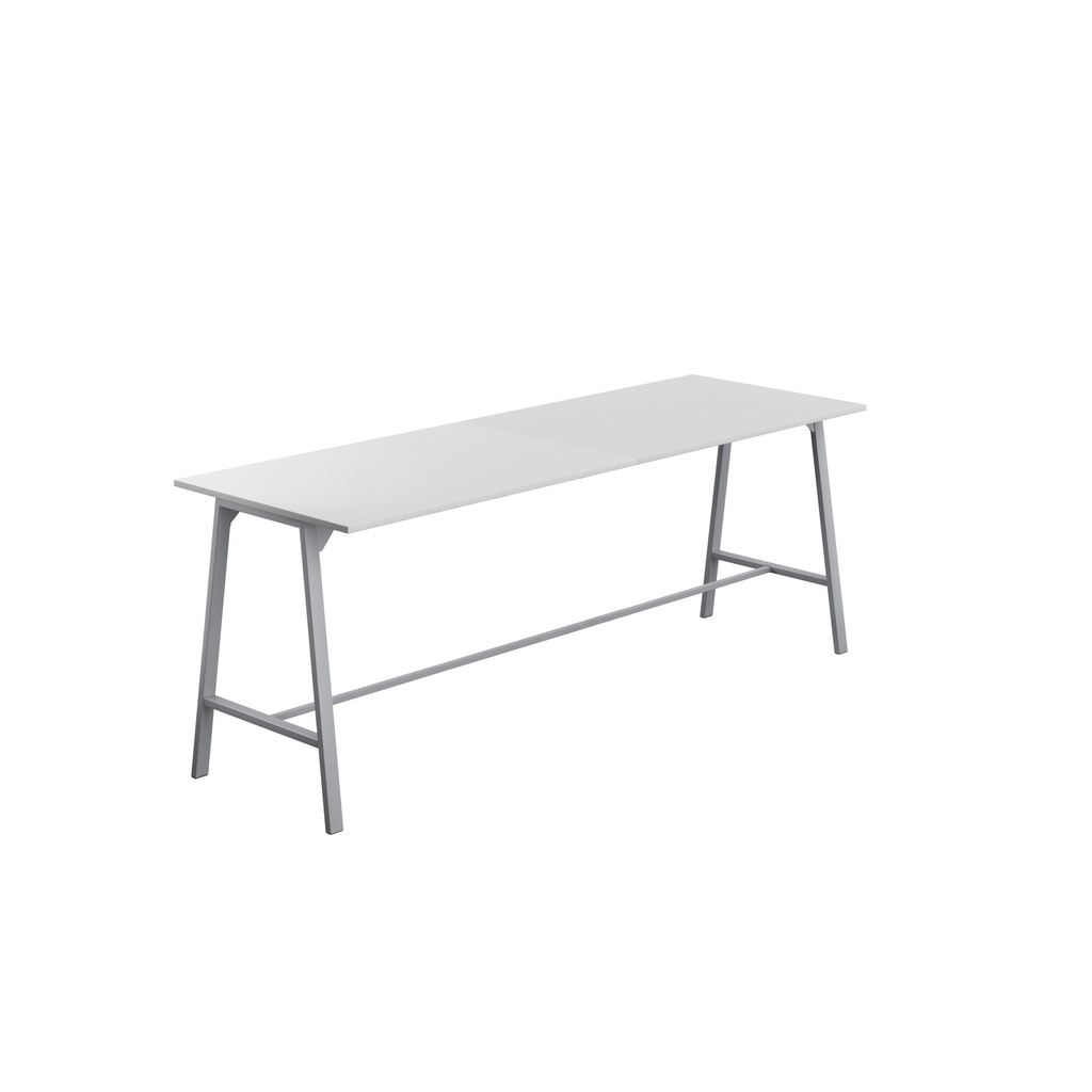 Titan High Maker Rectangular Table (FSC) | 1500 X 1000 | Silver/White