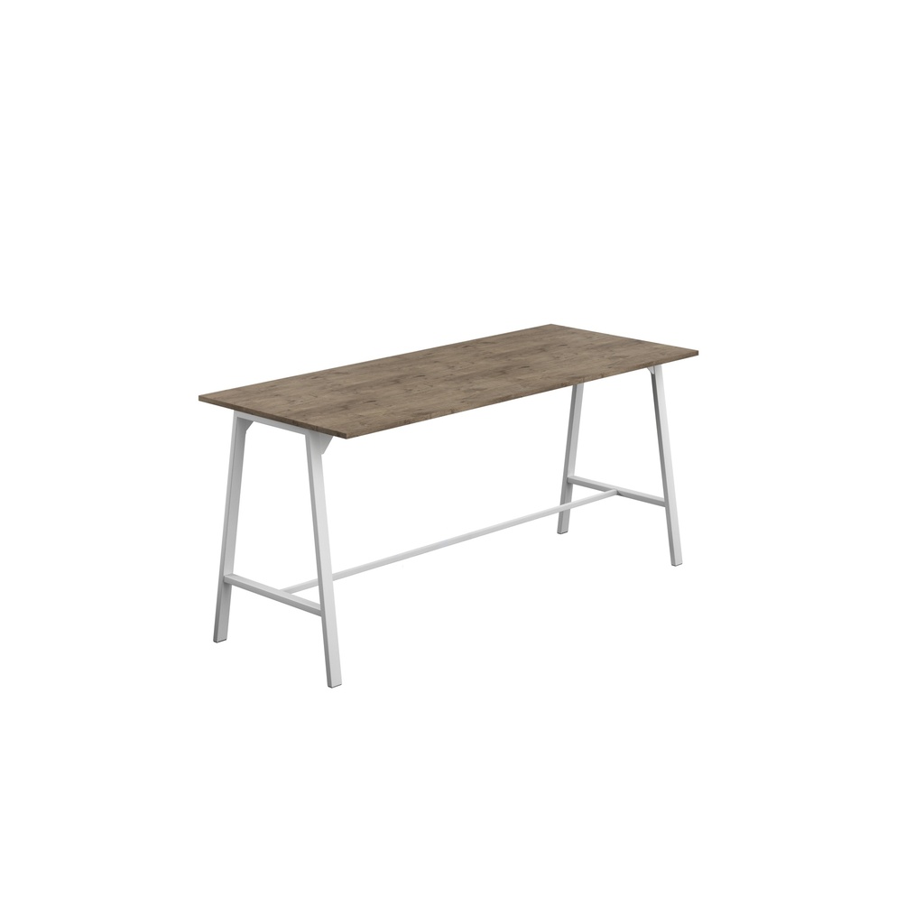 Titan High Maker Rectangular Table (FSC) | 1200 X 1000 | White/Grey Nebraska Oak