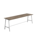 Titan High Maker Rectangular Table (FSC) | 1800 X 1000 | White/Grey Nebraska Oak