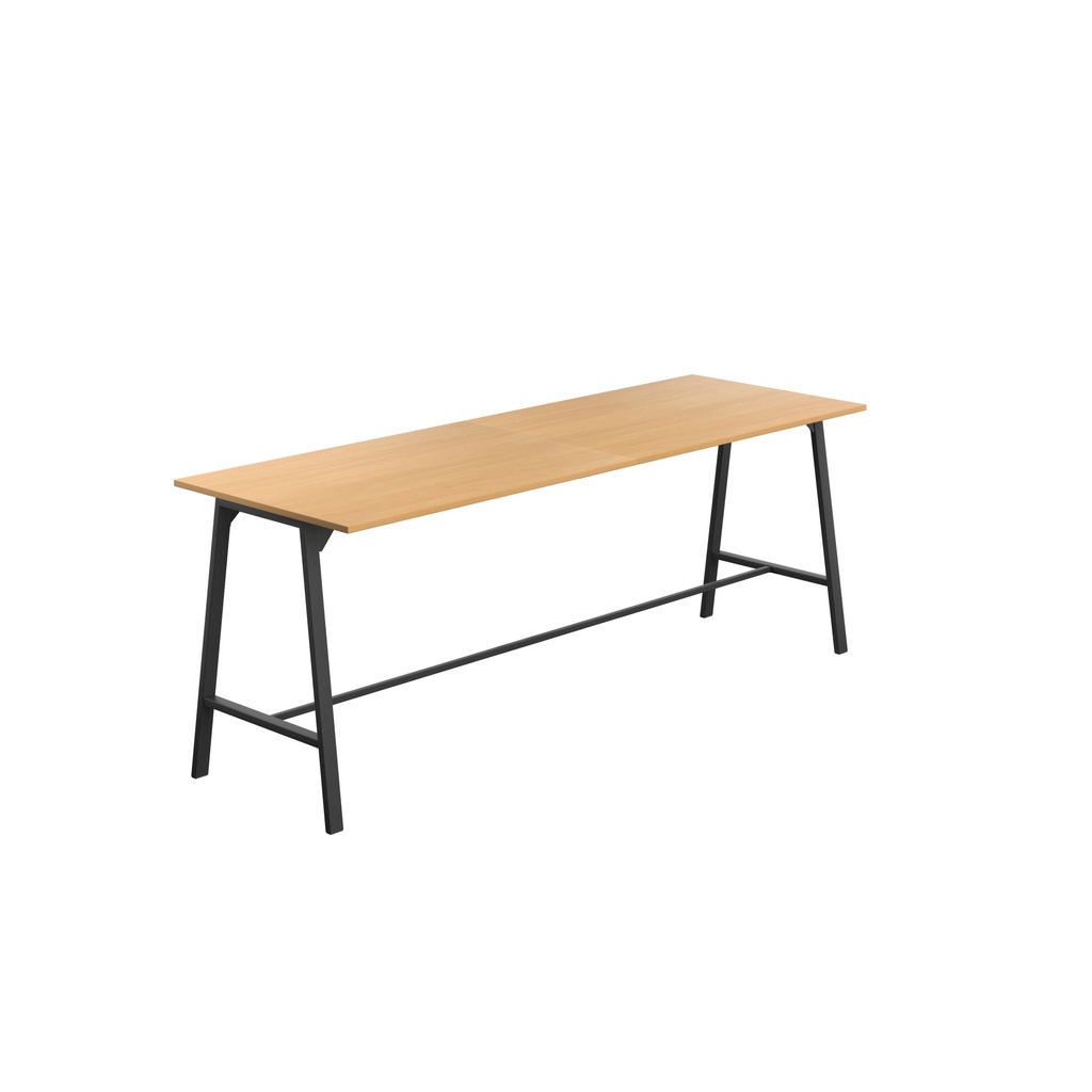 Titan High Maker Rectangular Table (FSC) | 1500 X 1000 | Black/Ellmau Beech