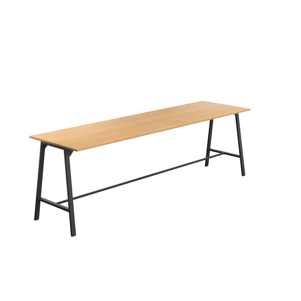 Titan High Maker Rectangular Table (FSC) | 1800 X 1000 | Black/Ellmau Beech