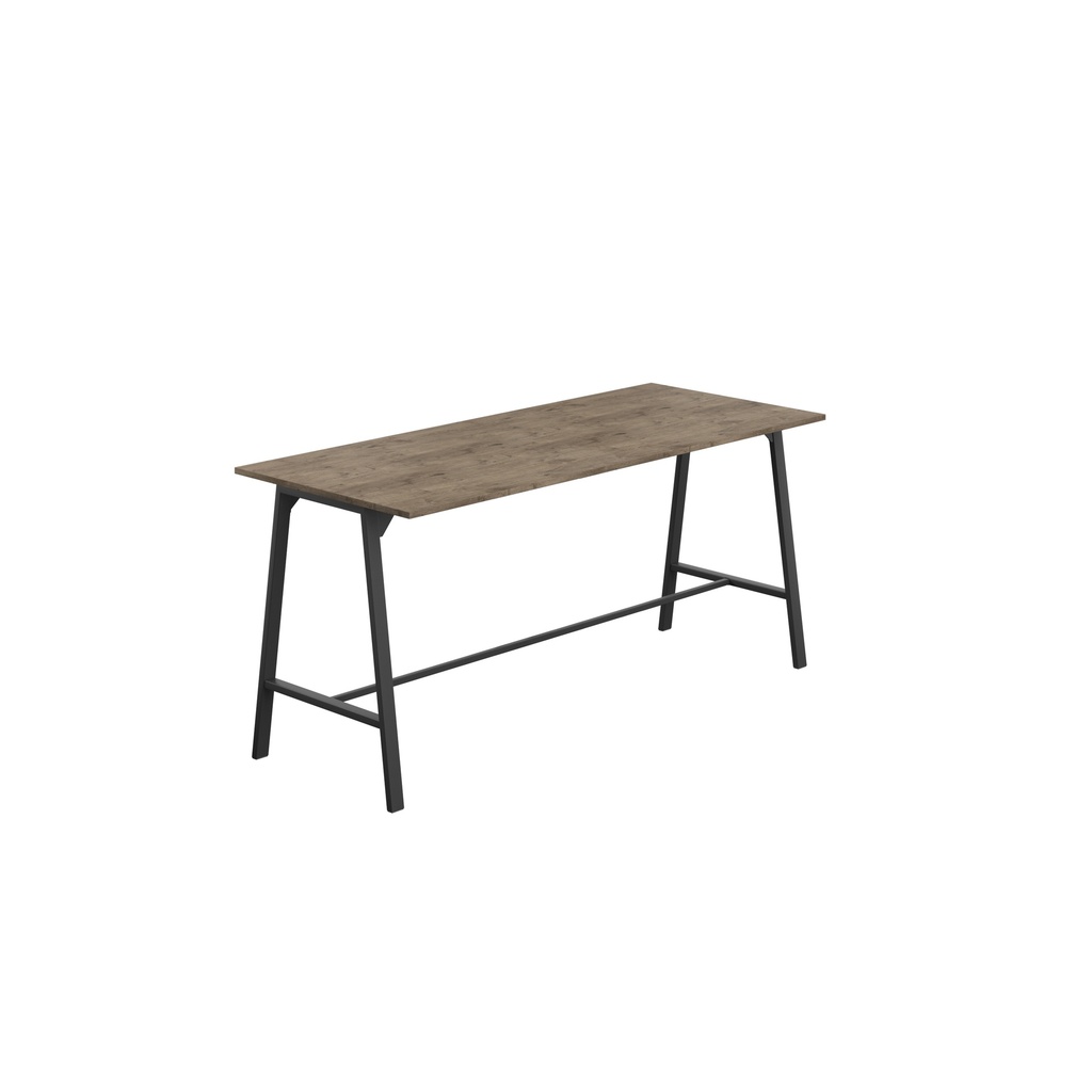 Titan High Maker Rectangular Table (FSC) | 1200 X 1000 | Black/Grey Nebraska Oak