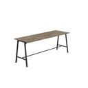 Titan High Maker Rectangular Table (FSC) | 1500 X 1000 | Black/Grey Nebraska Oak