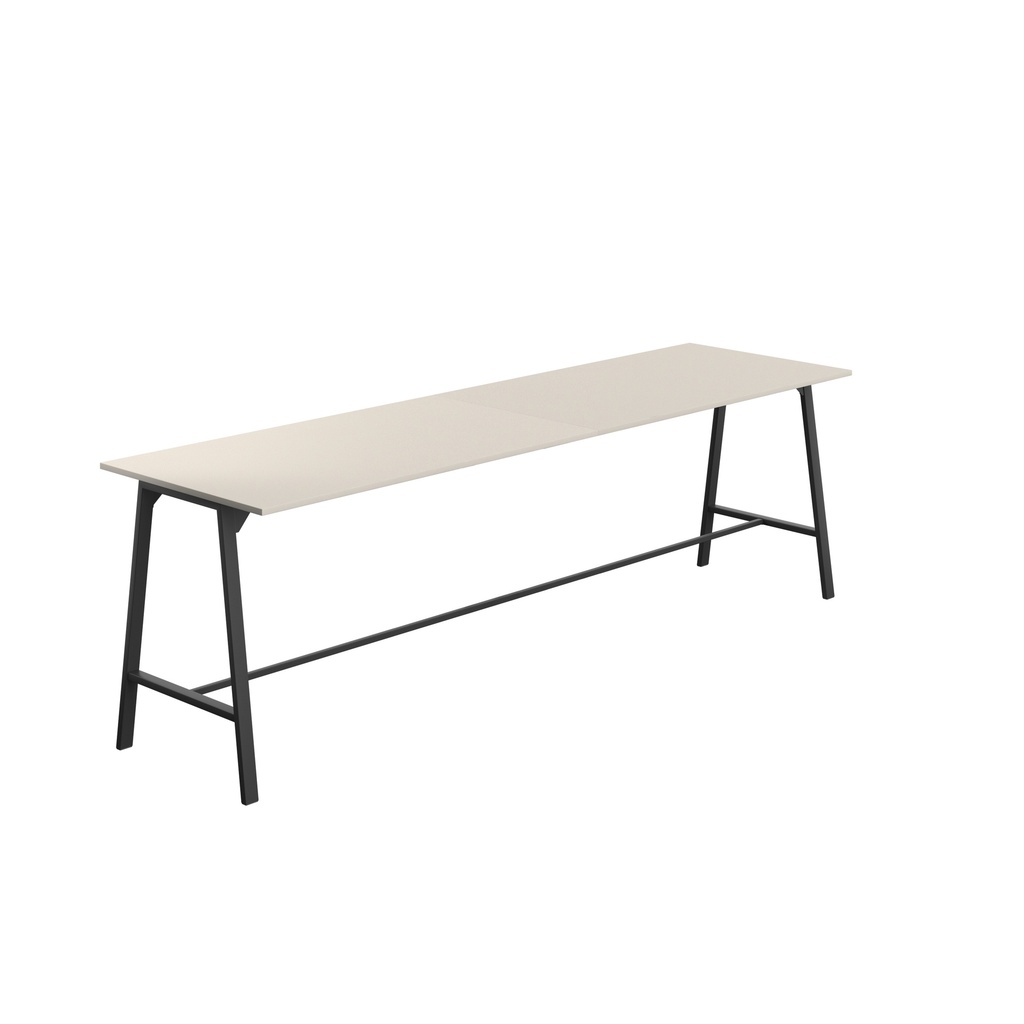 Titan High Maker Rectangular Table (FSC) | 1800 X 1000 | Black/Grey