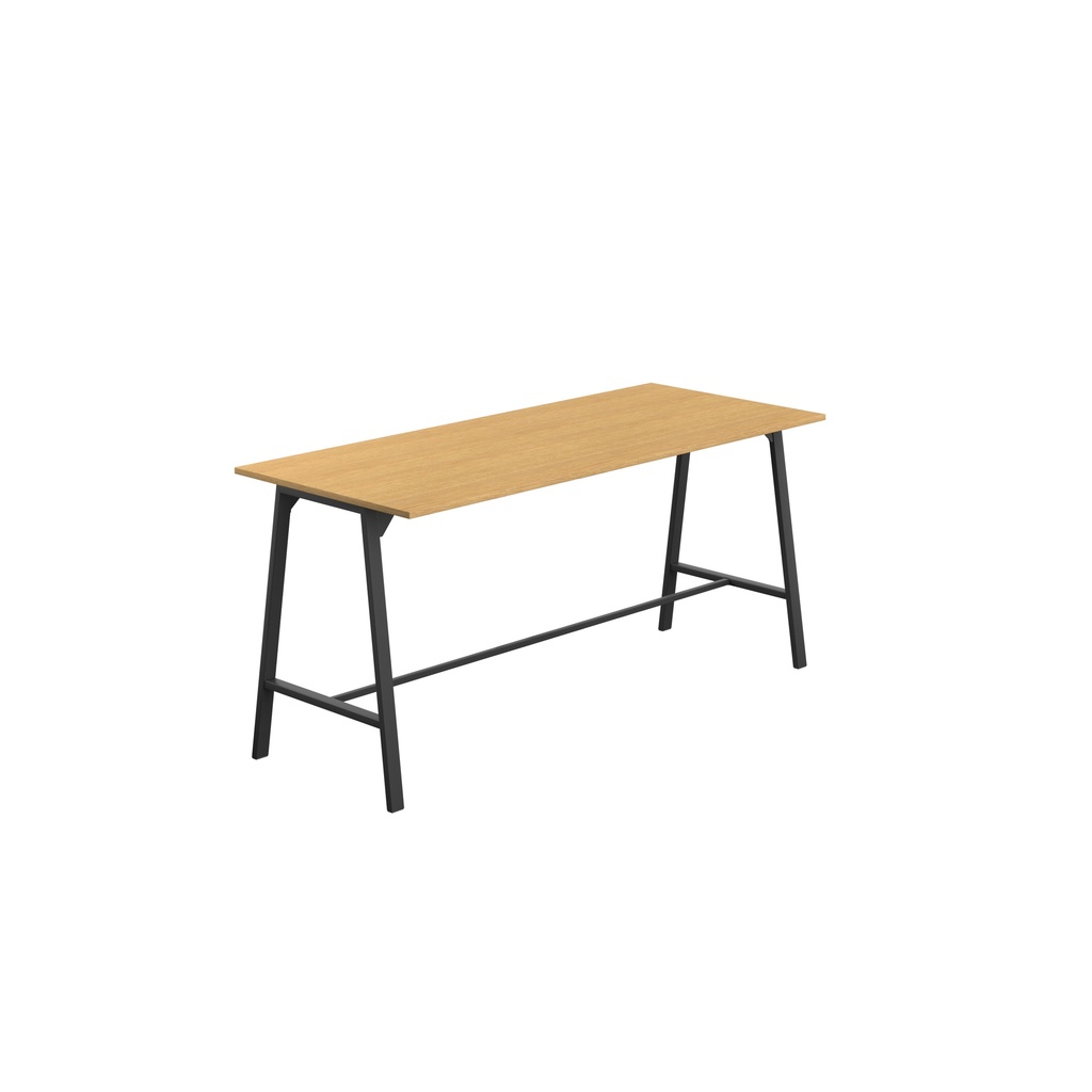 Titan High Maker Rectangular Table (FSC) | 1200 X 1000 | Black/Sorano Oak