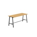 Titan High Maker Rectangular Table (FSC) | 1200 X 1000 | Black/Sorano Oak