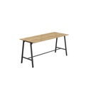 Titan High Maker Rectangular Table (FSC) | 1200 X 1000 | Black/Natural Nebraska Oak