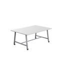Titan Mobile Low Maker Rectangular Table (FSC) | 1800 X 1000 | Silver/White