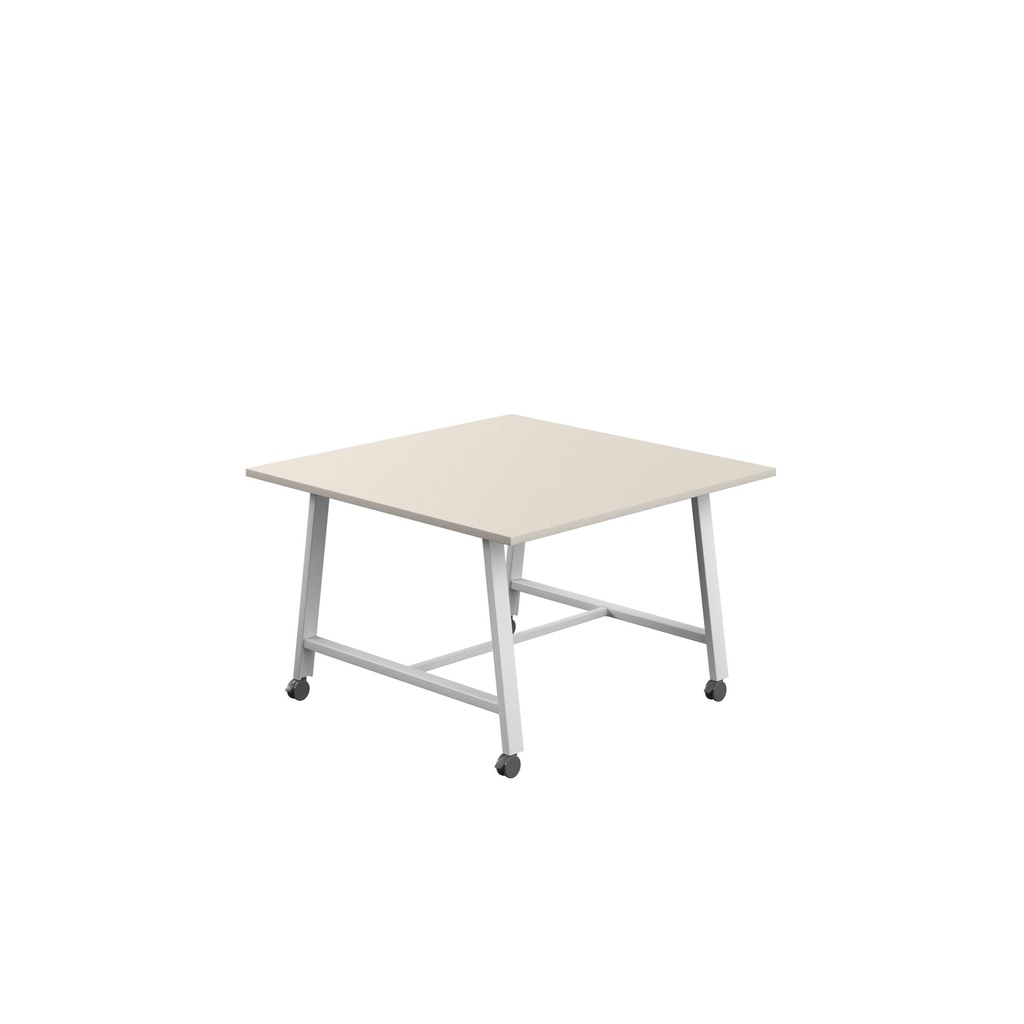 Titan Mobile Low Maker Rectangular Table (FSC) | 1200 X 1000 | White/Grey