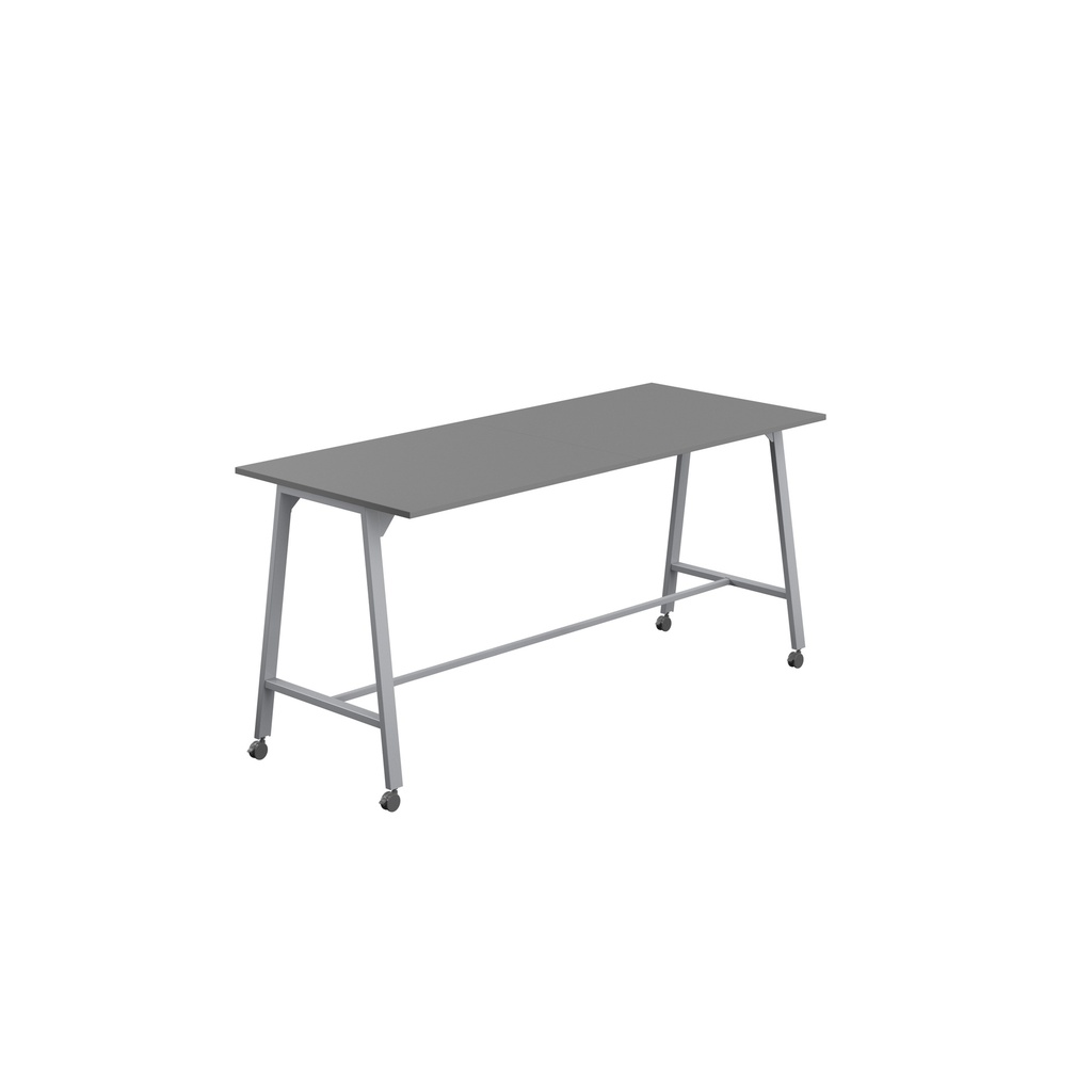 Titan Mobile High Maker Rectangular Table (FSC) | 1200 X 1000 | Silver/Anthracite