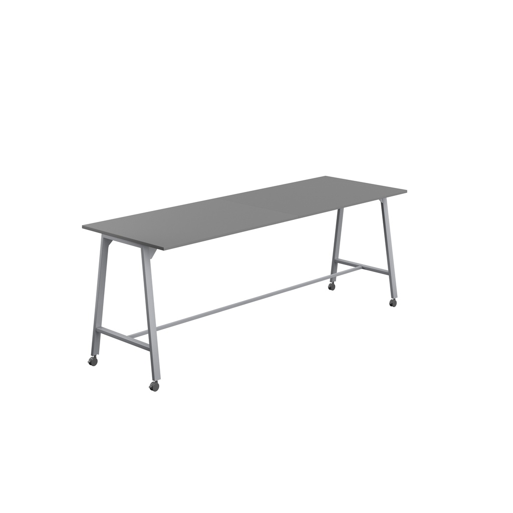 Titan Mobile High Maker Rectangular Table (FSC) | 1500 X 1000 | Silver/Anthracite