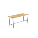 Titan Mobile High Maker Rectangular Table (FSC) | 1200 X 1000 | Silver/Ellmau Beech
