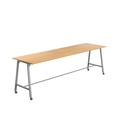 Titan Mobile High Maker Rectangular Table (FSC) | 1800 X 1000 | Silver/Ellmau Beech