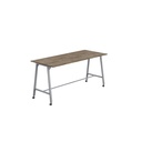 Titan Mobile High Maker Rectangular Table (FSC) | 1200 X 1000 | Silver/Grey Nebraska Oak