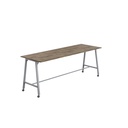 Titan Mobile High Maker Rectangular Table (FSC) | 1500 X 1000 | Silver/Grey Nebraska Oak