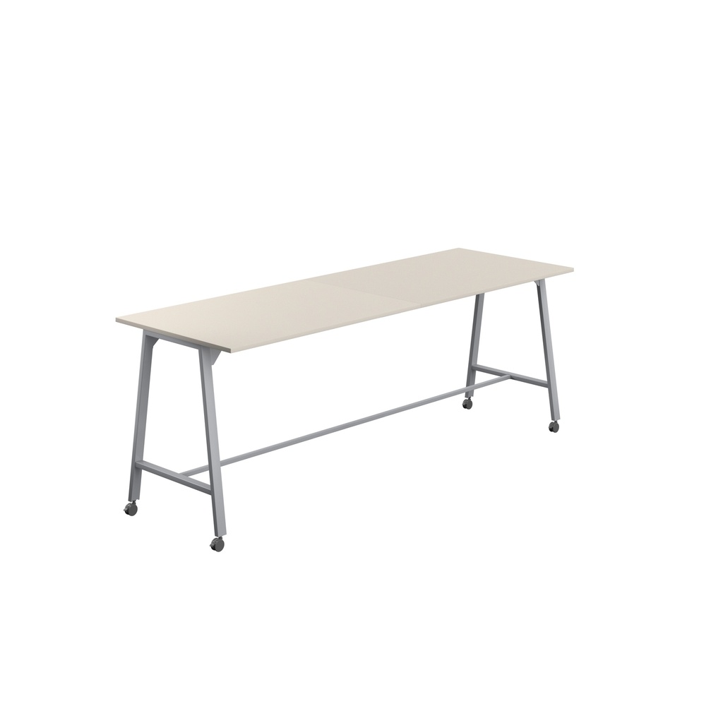 Titan Mobile High Maker Rectangular Table (FSC) | 1500 X 1000 | Silver/Grey