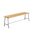 Titan Mobile High Maker Rectangular Table (FSC) | 1800 X 1000 | Silver/Sorano Oak
