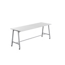 Titan Mobile High Maker Rectangular Table (FSC) | 1500 X 1000 | Silver/White