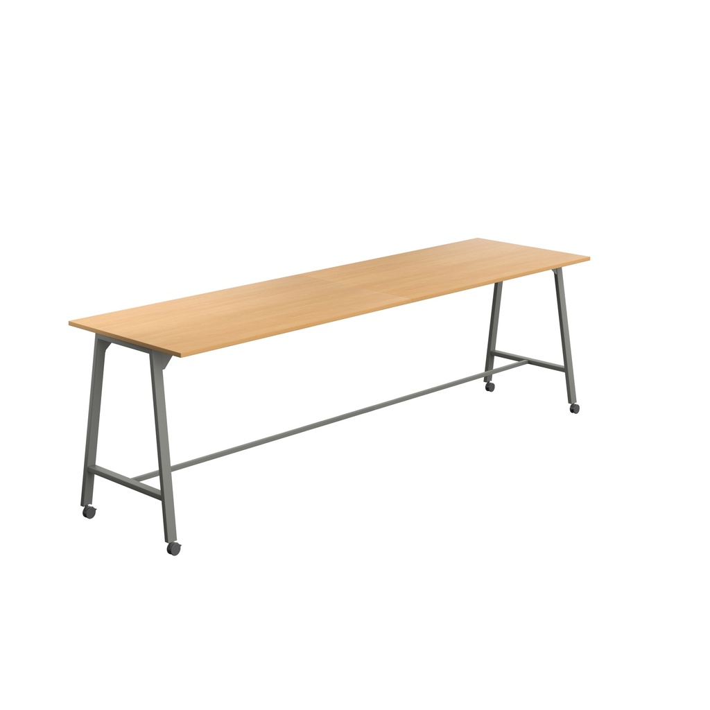 Titan Mobile High Maker Rectangular Table (FSC) | 1800 X 1000 | Anthracite/Ellmau Beech