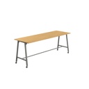 Titan Mobile High Maker Rectangular Table (FSC) | 1500 X 1000 | Anthracite/Sorano Oak