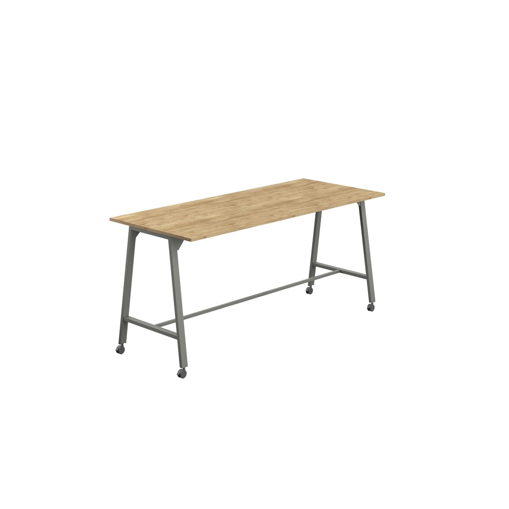 Titan Mobile High Maker Rectangular Table (FSC) | 1200 X 1000 | Anthracite/Natural Nebraska Oak