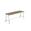 Titan Mobile High Maker Rectangular Table (FSC) | 1500 X 1000 | White/Grey Nebraska Oak